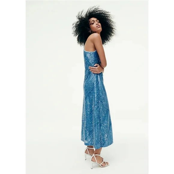 73. J.Crew Collection limited-edition Alicia sequin racerback slip dress - Picture 2 of 12